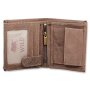 Wallet Wild Real Leather !!!, hunter, portrait format, real leather, high quality processing / Dark Brown MK-024