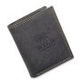 Wallet Wild Real Leather !!!, hunter, portrait format, real leather, high quality processing / Black MK-024