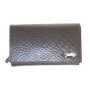 High quality and robust real leather wallet in croco look, water buffalo leather brown