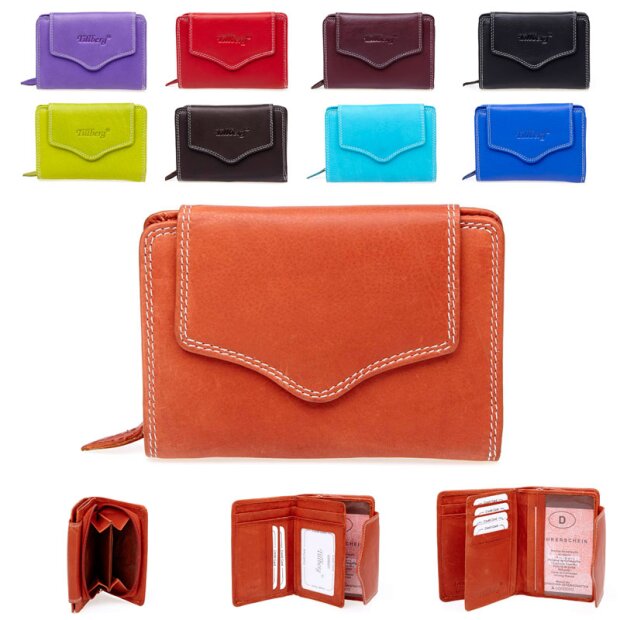 Tillberg ladies wallet made from real leather 9 cm x 13,5 cm x 3 cm