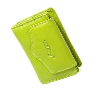 Tillberg ladies wallet made from real leather 9 cm x 13,5 cm x 3 cm lime