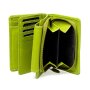 Tillberg ladies wallet made from real leather 9 cm x 13,5 cm x 3 cm lime