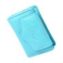 Tillberg ladies wallet made from real leather 9 cm x 13,5 cm x 3 cm light blue+white