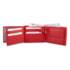 Tillberg Geldb&ouml;rse Portemonnaie Portmonee aus echtem Leder Unisex, 9,5x12x3,5 cm