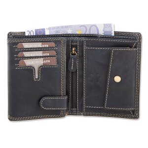 Real leather wallet with indian motif