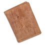 Real leather wallet with indian motif tan