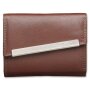 Tillberg Damen Geldb&ouml;rse Portemonnaie aus echtem Nappaleder 9,5x12,5x3 cm rotbraun