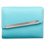 Tillberg ladies wallet made from real nappa leather 9,5x12,5x3 cm sea blue