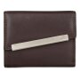 Tillberg ladies wallet made from real nappa leather 9,5x12,5x3 cm dark brown