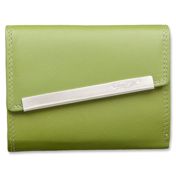 Tillberg ladies wallet made from real nappa leather 9,5x12,5x3 cm pastel green