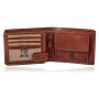 Wallet for men made from real water buffalo leather, mushroom