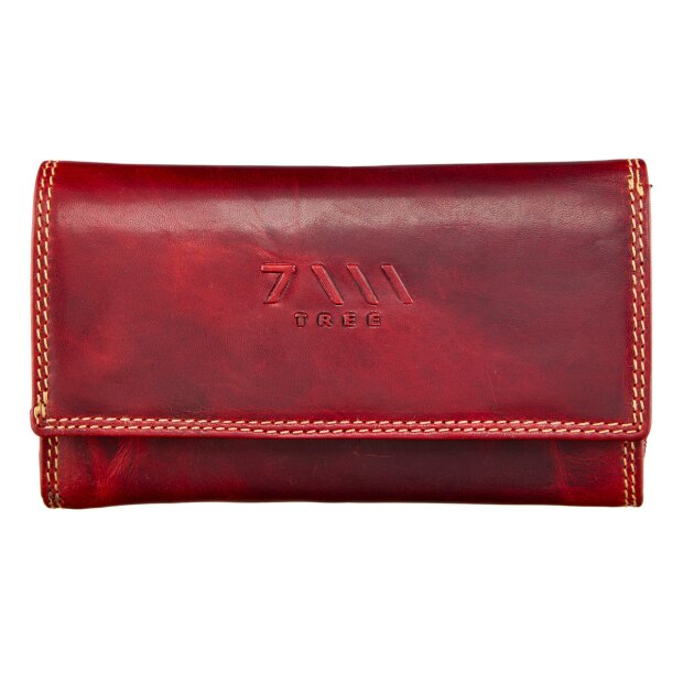 Leather wallet, real leather, Tillberg red