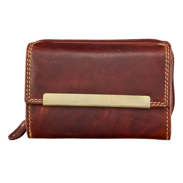 Wallet made from real leather for women and men, Tillberg dark brown