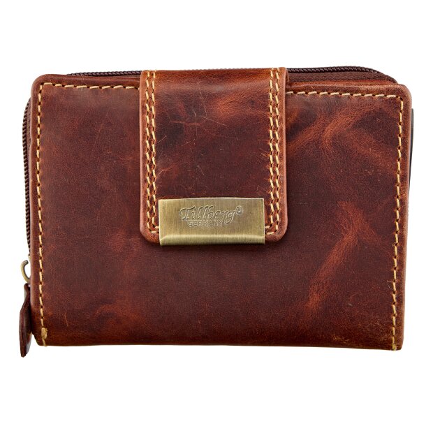 Wallet made from real leather for women and men, Tillberg dark brown