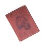 Real leather wallet with indian motif red