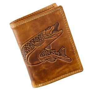 Real leather wallet, buffalo leather, full leather