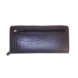 Real leather ladies wallet, croco leather look