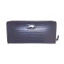 Real leather ladies wallet, croco leather look