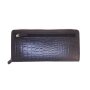 Real leather ladies wallet, croco leather look