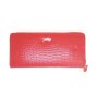 Real leather ladies wallet, croco leather look