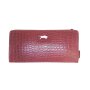 Real leather ladies wallet, croco leather look