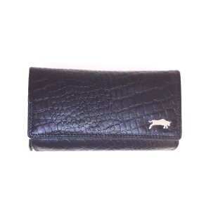 Real leather ladies wallet, croco leather look