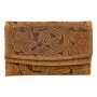 Real leather wallet tan