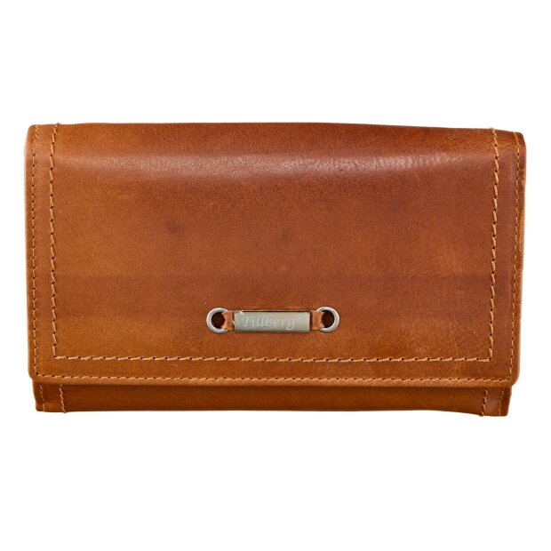 Wallet made from real leather dark brown