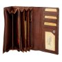 Wallet made from real leather brown