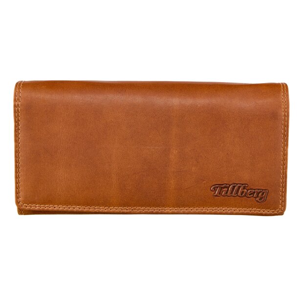 Wallet made from real leather dark brown