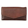 Wallet made from real leather brown