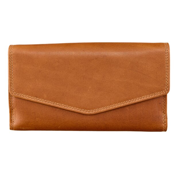 Wallet made from real leather tan