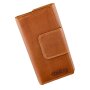 Wallet made from real leather tan