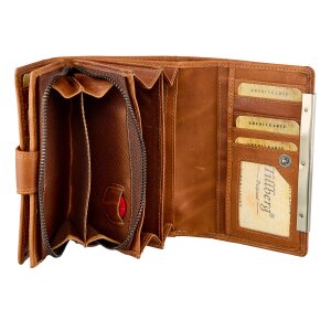 Wallet made from real leather brown