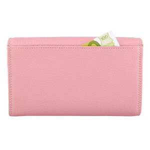 Wallet made from real leather pink