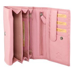 Wallet made from real leather pink