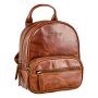 Real leather back pack, mango tan