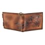 Real leather biker wallet with horse motiv