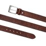 Belt made from real leather jeans brown