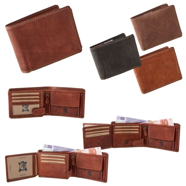 Wallet for men made from real water buffalo leather