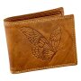 Real leather wallet, biker wallet, wallet format withButterfly motif