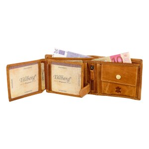 Real leather wallet, biker wallet, wallet format with eagle motif