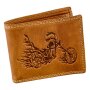 Real leather wallet, biker wallet, wallet format with eagle motif