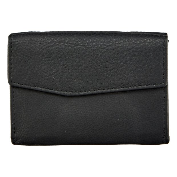 Wallet made from real leather 11x8cm black