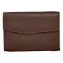 Wallet made from real leather 11x8cm brown