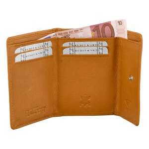 Wallet made from real leather 11,8cm tan