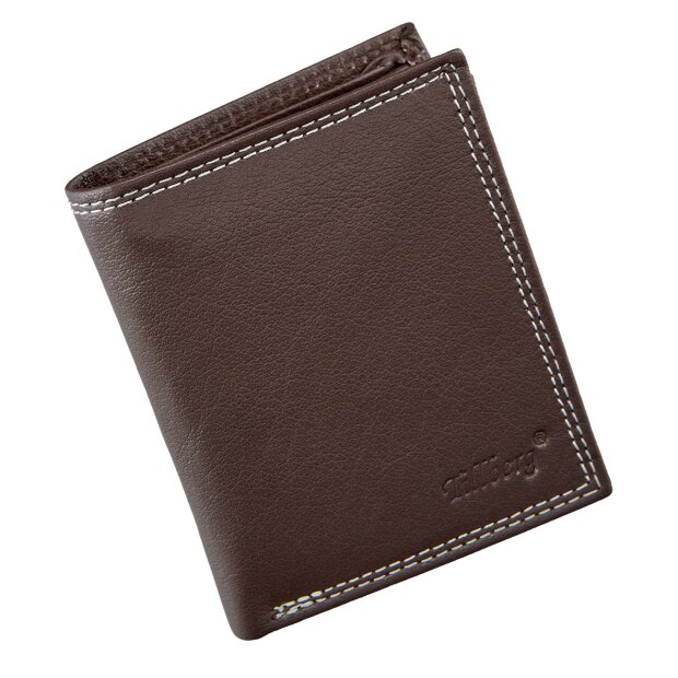 Wallet made from real leather brown