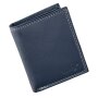 Wallet made from real leather navy blue