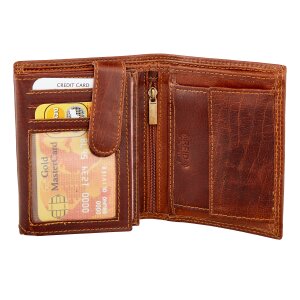 Wallet made of real leather with motor cycle motif