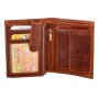 Wallet made of real leather with motor cycle motif